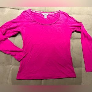 Silk blend long sleeved tee